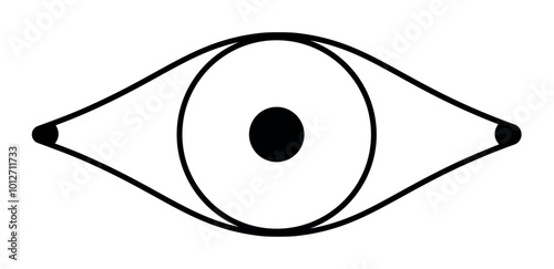 Eye line icon logo symbol