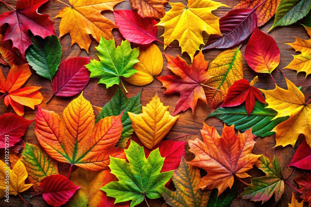 Capture the essence of fall with a vibrant background of autumn leaves, perfect for seasonal greetings and invitations, showcasing beautiful hues of red, orange, and gold.