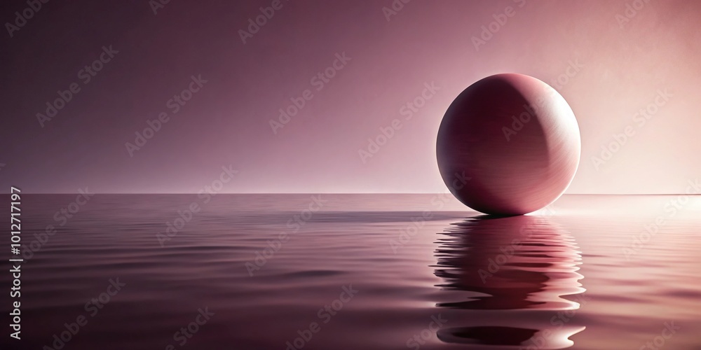 Forced perspective surreal aesthetic shapes in dusty pink and dark purple