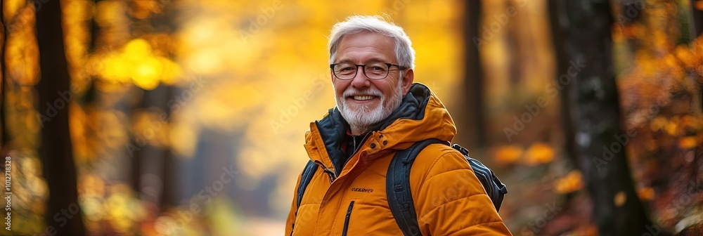 friendly latino man in the autumn woods friendly latino man in the autumn woods