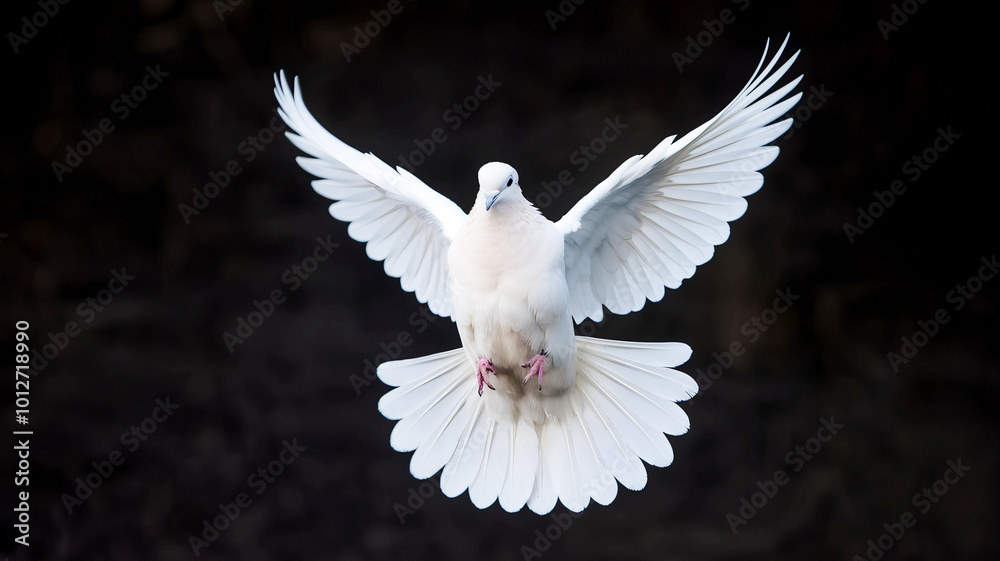 Fototapeta premium white dove flying