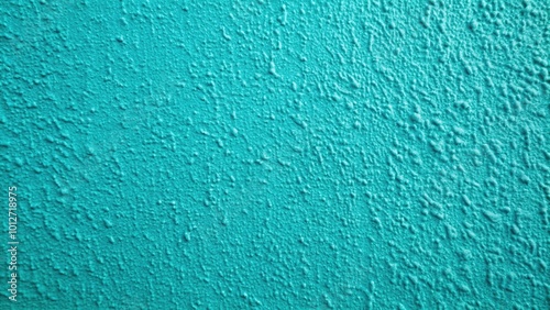 Forced perspective turquoise paint wall texture used as a background