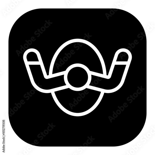 Aeroplane Steering Wheel Vector Icons