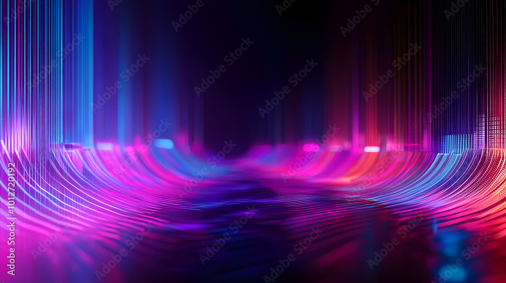 abstract sound waves, light frequencies or bright equalizer. Neon colored digital music bar for technology concept abstract sound waves, light frequencies or bright equalizer. Neon colored digital music bar for technology concept