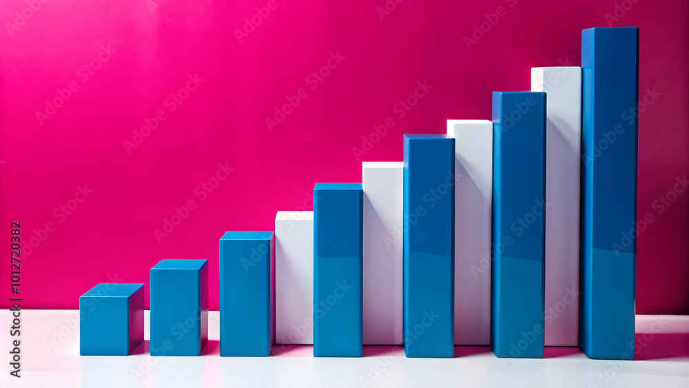 Vector graphic of ascending bar charts symbolizing financial growth. concept as A sleek vector image featuring ascending bar charts in different shades of blue; designed with a modern aesthetic isolat Vector graphic of ascending bar charts symbolizing financial growth. concept as A sleek vector image featuring ascending bar charts in different shades of blue; designed with a modern aesthetic isolat