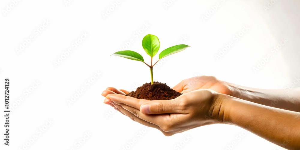 Flat Floating Seedling Growing from Hands - Nurturing Community Growth through ESG Initiatives in Simple Vector Illustration Flat Floating Seedling Growing from Hands - Nurturing Community Growth through ESG Initiatives in Simple Vector Illustration