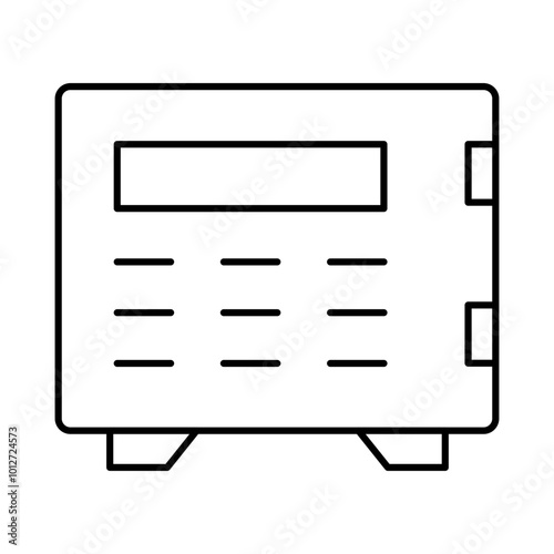 Bank Locker Line Editable Stroke Icons. Cyber Security Technology, Phishing, Hacking, Cyber Crime, Security, Trojan, Device Protection, Privacy Vector Illustration.