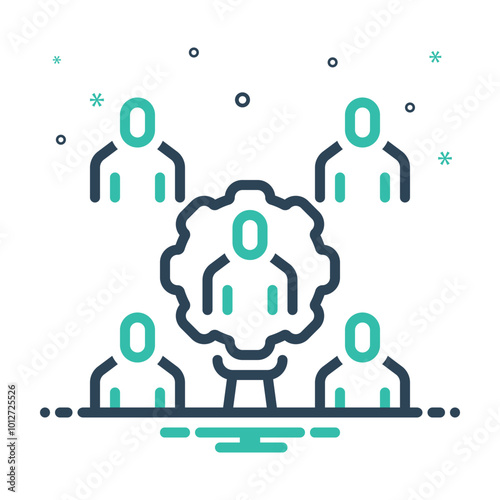 Mix icon for human resource