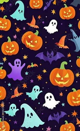 halloween seamless background