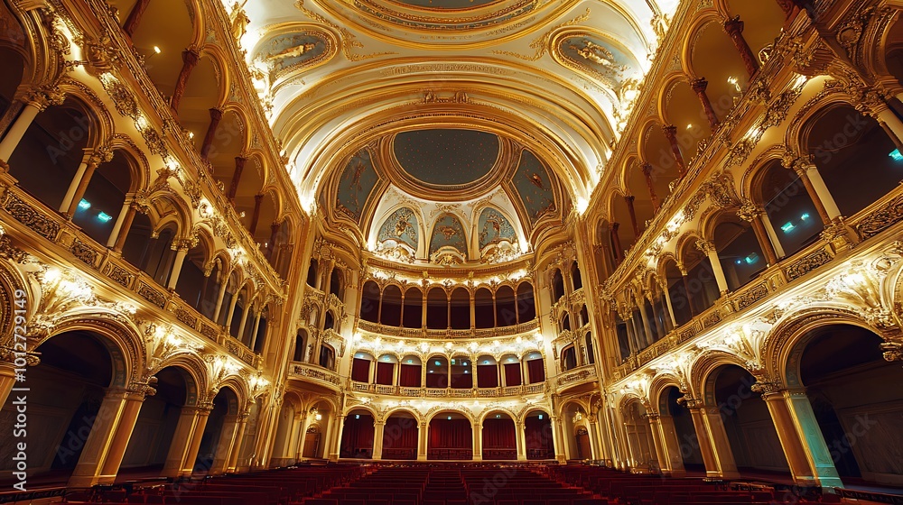 Obraz premium Opulent Interior of a Grand Opera House