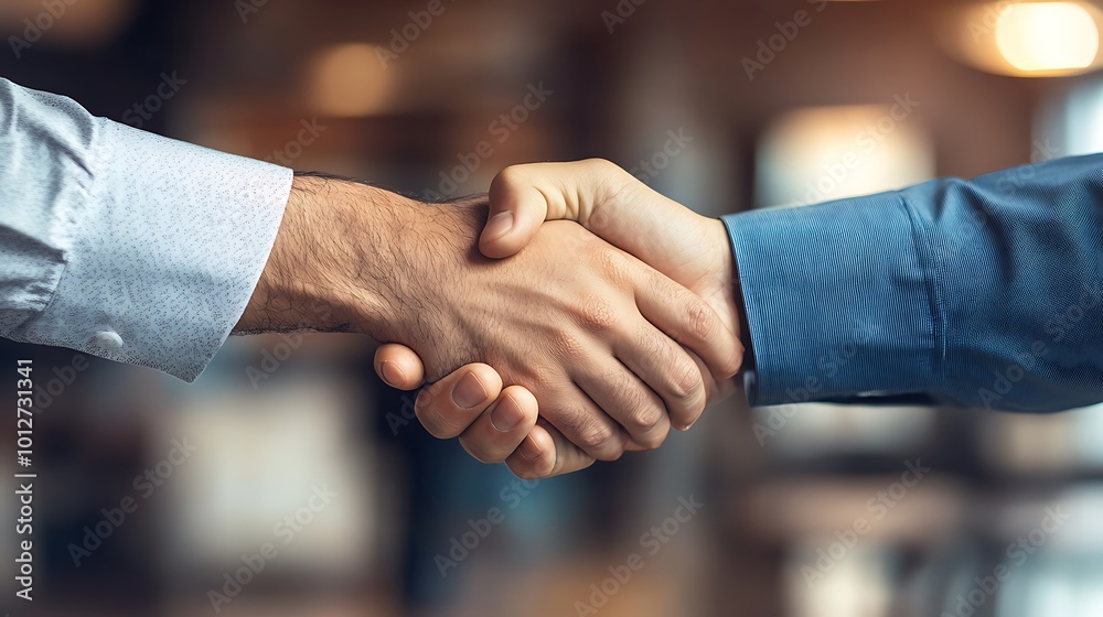 A close-up of two colleagues shaking hands firmly in a celebratory manner, with their faces showing mutual respect and satisfaction after successfully closing a deal A close-up of two colleagues shaking hands firmly in a celebratory manner, with their faces showing mutual respect and satisfaction after successfully closing a deal