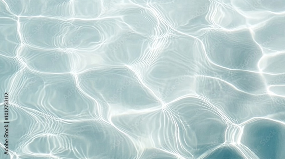 Obraz premium Abstract Water Texture Ripples Blue Light Liquid Surface Background