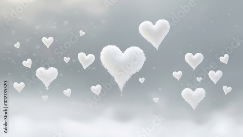 Heart like Snowfall in winter season 