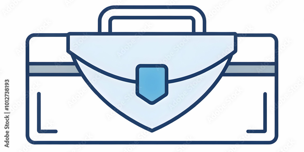 Vector Icon of a Briefcase with Shield Representing Secure Business Practices - A Minimalist Illustration for Business Security Infographics Vector Icon of a Briefcase with Shield Representing Secure Business Practices - A Minimalist Illustration for Business Security Infographics