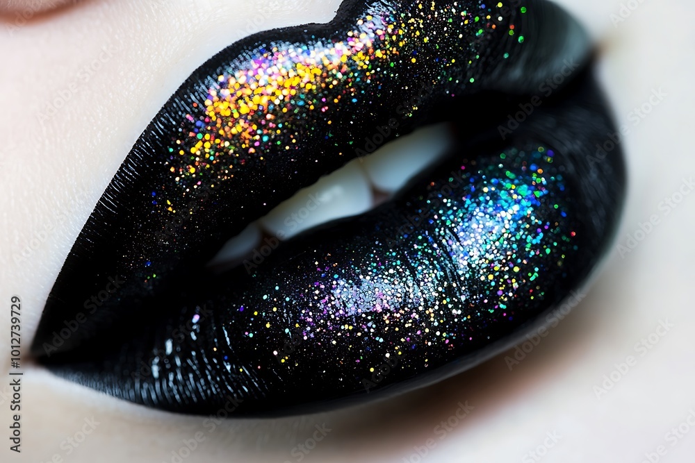 Obraz premium professional make-up close-up, studio shot