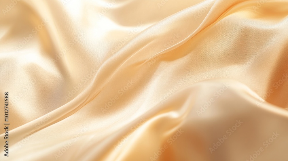 Fototapeta premium Soft, Smooth Silk Fabric in Warm Tones