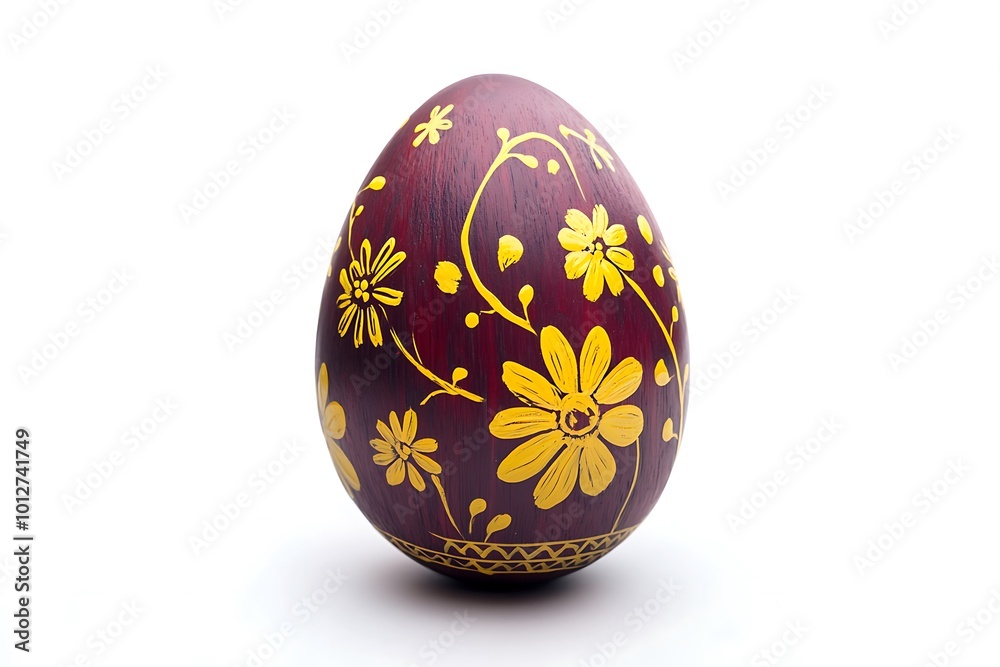 Easter eggs with decor elements on a white background Easter eggs with decor elements on a white background