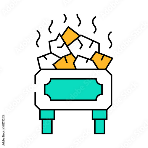 sauna relax line icon vector. sauna relax sign. isolated symbol illustration