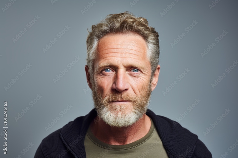 Portrait of a handsome senior man with beard. Studio shot. Portrait of a handsome senior man with beard. Studio shot.