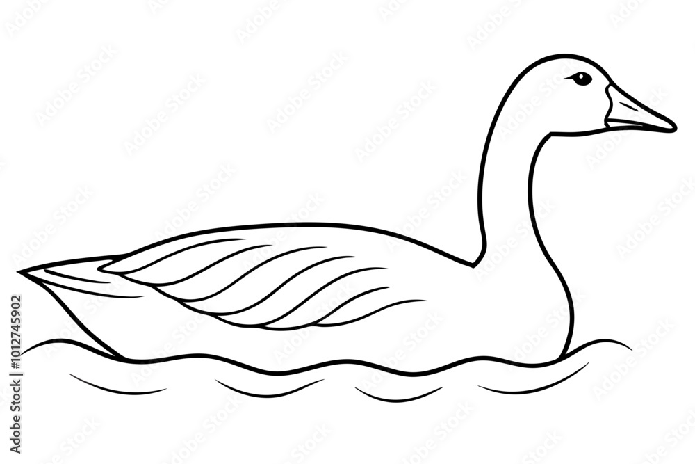 Close Up View of a Goose Upper Body with Vibrant Feather Details Vector Illustration
Close Up View of a Goose Upper Body with Vibrant Feather Details Vector Illustration