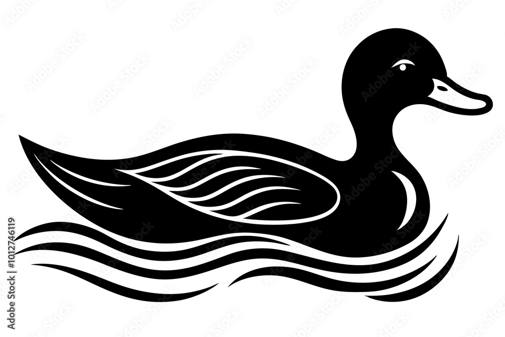 Side Profile of a Goose Swimming Elegantly a Vector Illustration
Side Profile of a Goose Swimming Elegantly a Vector Illustration