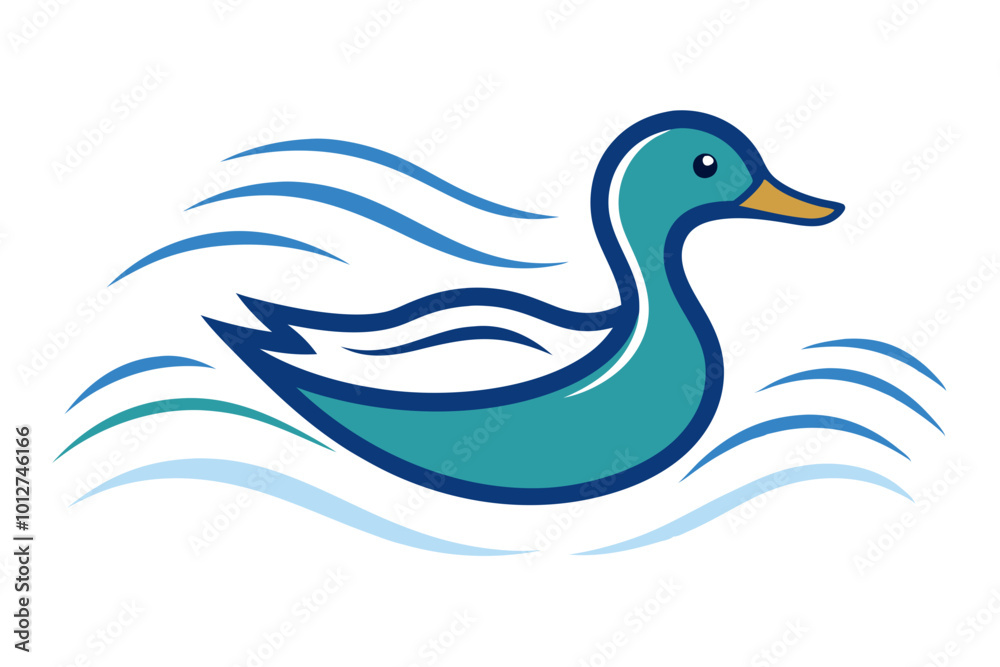 A Dynamic Scene of a Duck Swimming Against Wind in a Serene Lake Vector Illustration
A Dynamic Scene of a Duck Swimming Against Wind in a Serene Lake Vector Illustration
