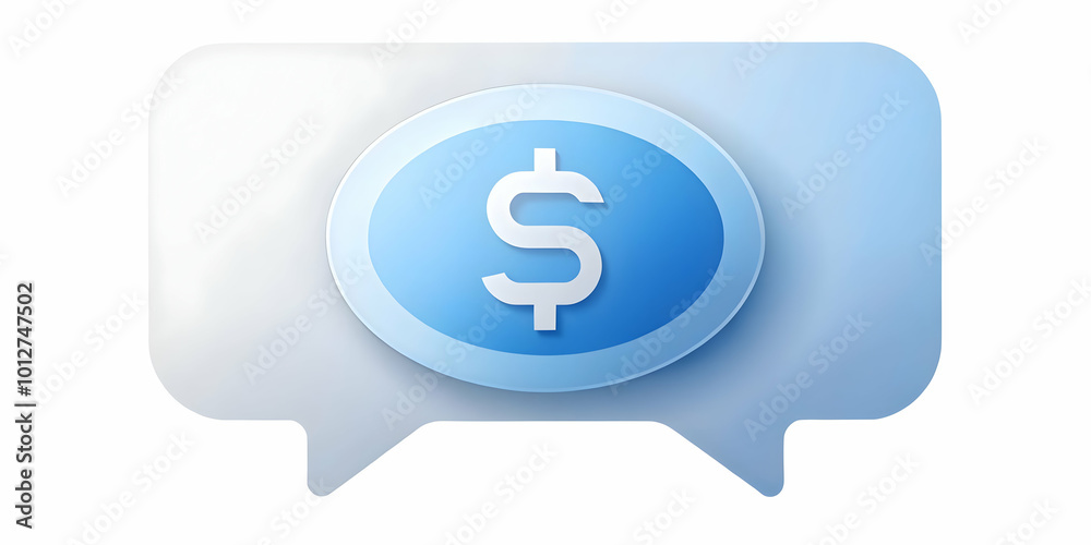 Vector Icon of Chat Bubble with Dollar Sign for Financial Communication in Infographics - Simple Illustration for Financial Advice and Customer Service Vector Icon of Chat Bubble with Dollar Sign for Financial Communication in Infographics - Simple Illustration for Financial Advice and Customer Service
