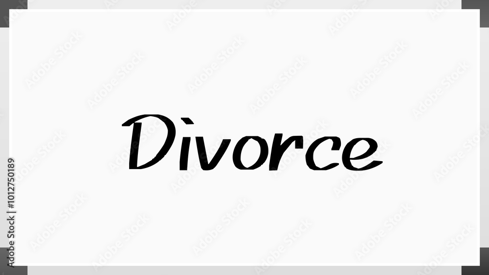 Divorce のホワイトボード風イラスト Divorce のホワイトボード風イラスト