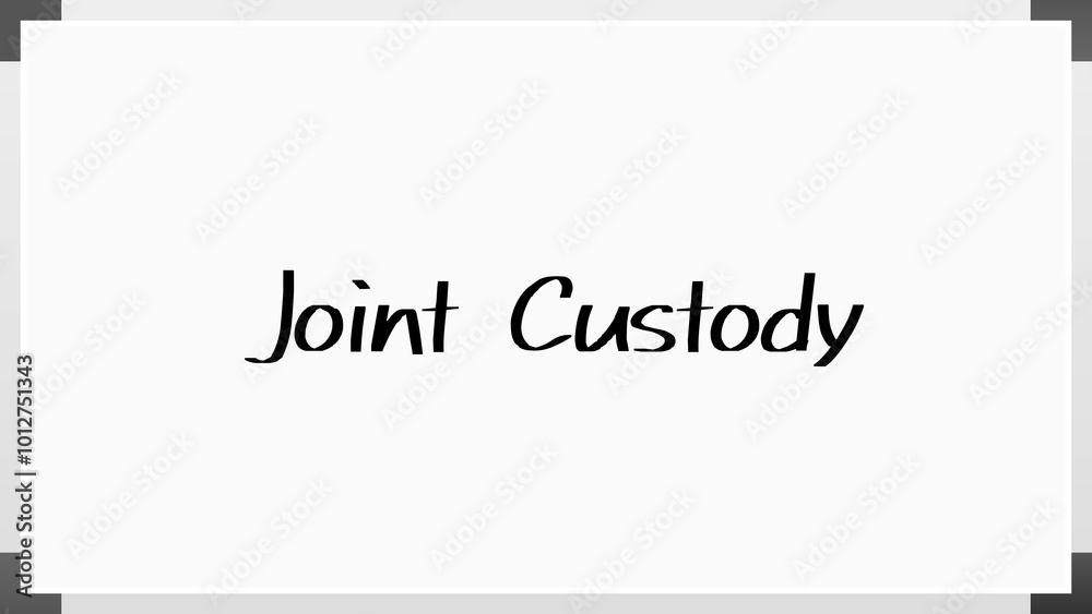 Joint Custody のホワイトボード風イラスト Joint Custody のホワイトボード風イラスト