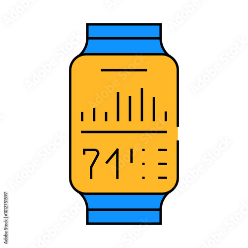watch stress control line icon vector. watch stress control sign. isolated symbol illustration