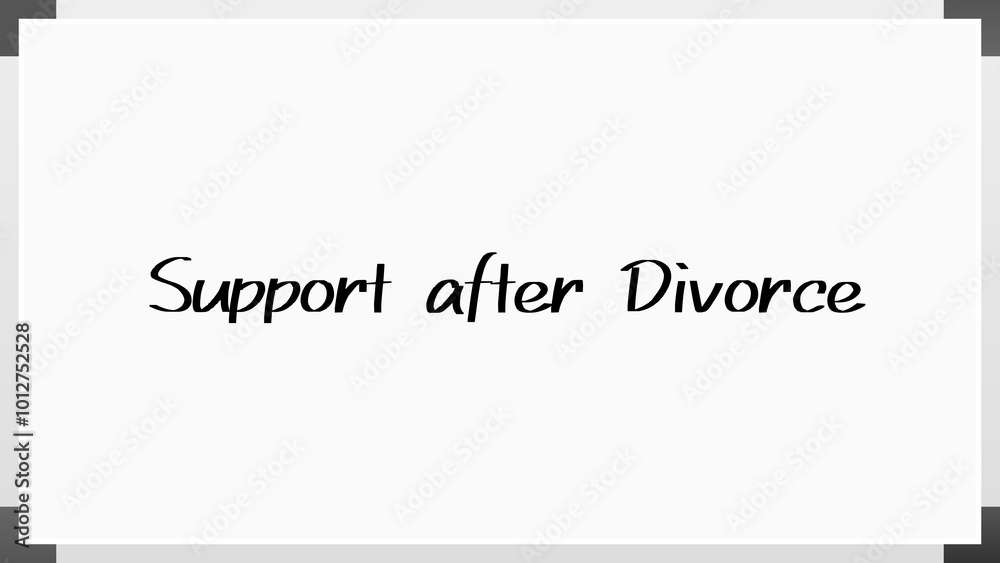 Support after Divorce のホワイトボード風イラスト Support after Divorce のホワイトボード風イラスト