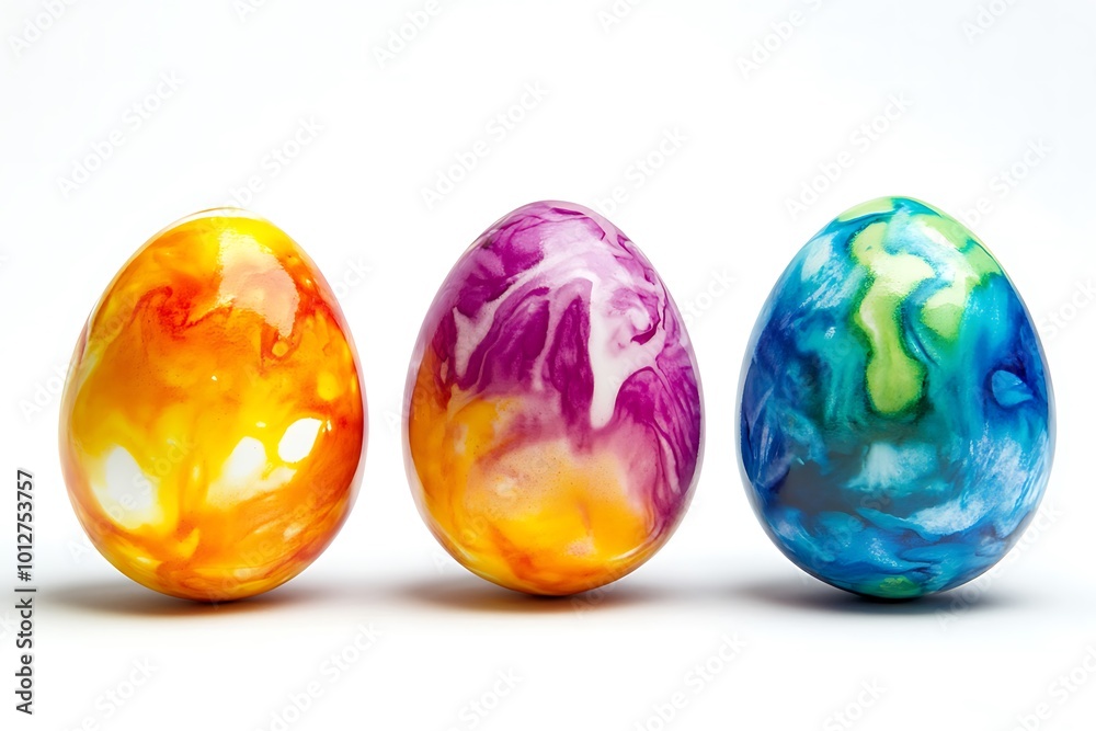 Colorful Easter eggs on white background Colorful Easter eggs on white background