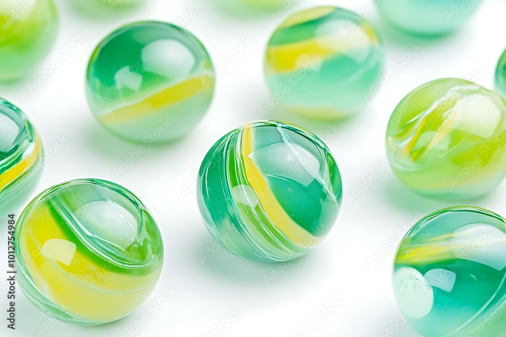 Group of Marbles Colorful with shadow on white background Group of Marbles Colorful with shadow on white background