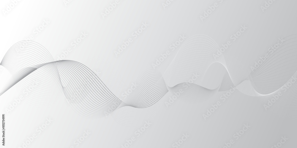 Abstract grey, white smooth element swoosh speed wave modern stream ...