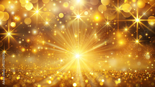 A radiant New Year’s background bathed in golden hues, evoking feelings of warmth, celebration, and optimism. The shimmering golden tones symbolize prosperity and joy, setting the perfect stage for a 