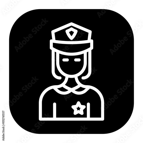 Lady Police Vector Icons