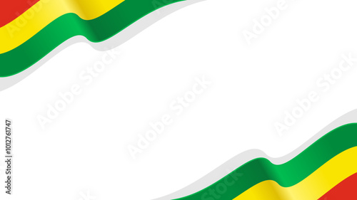 wavy bolivia flag vector background with copy space for text. bolivia national day