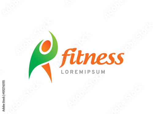 Fitness logo symbol or icon template