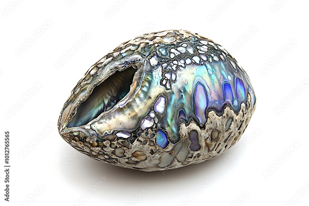 Fototapeta premium abalone shell inside with clipping path