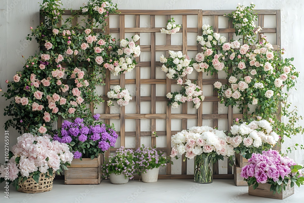 Naklejka premium Rose and beautiful bouquet leaves