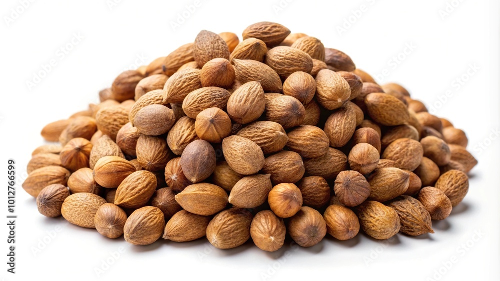 Fresh pile of organic Choti Harad or Terminalia chebula on a white background Fresh pile of organic Choti Harad or Terminalia chebula on a white background
