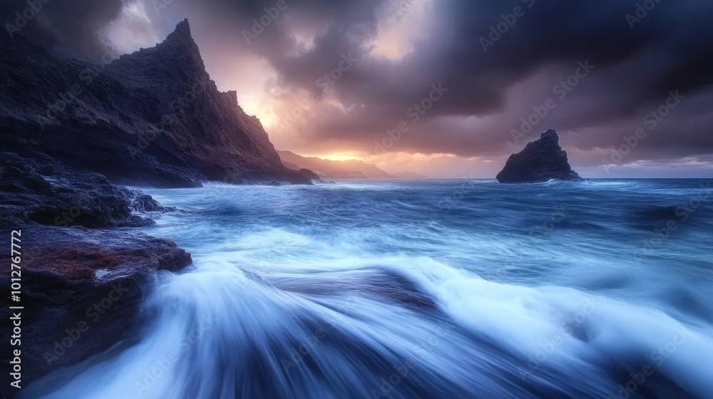 Naklejka premium Canary Islands' captivating seascape.