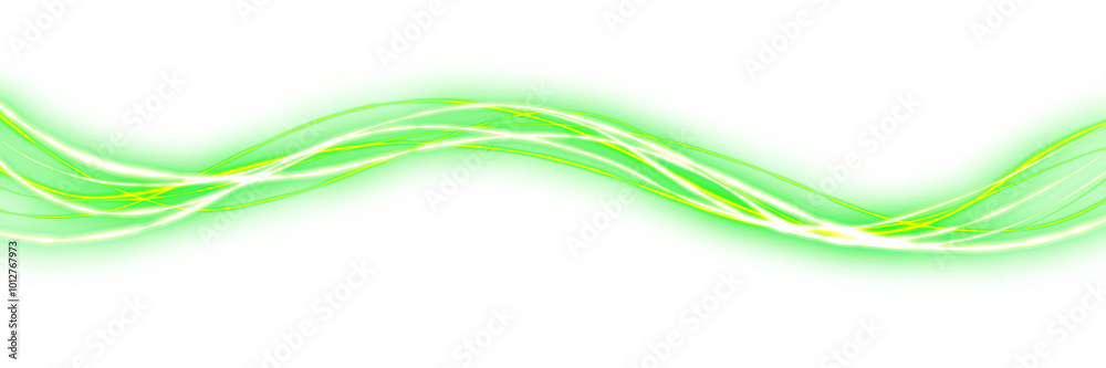 Fototapeta premium Speed Light Wave Lines on transparent background