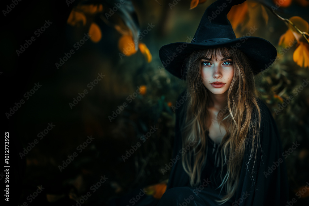 a beautiful model wearing halloween costume, attractive witch, a beautiful model wearing halloween costume, attractive witch,