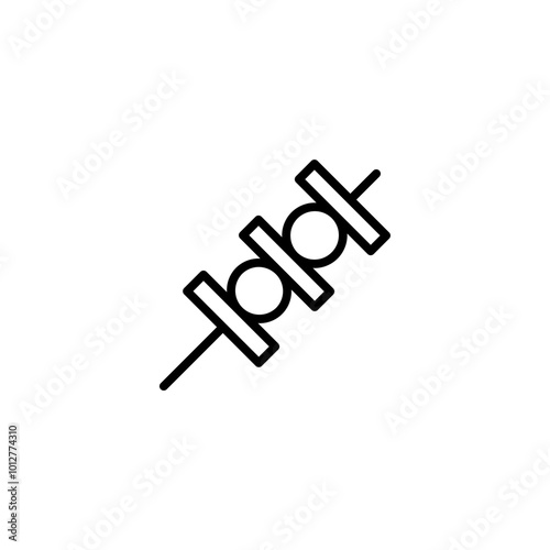 brochette line icon