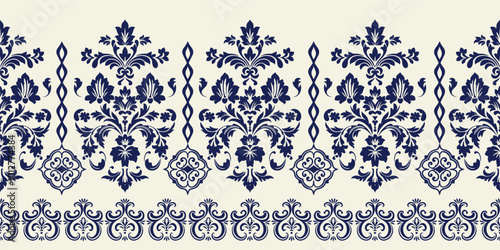 Motifs African boho paisley Floral Ikat pattern embroidery border. Ethnic ikat floral Ethnic Indian Pattern Ikat pattern Ethnic Pattern.Border indian floral Aztec embroidery border seamless patterns.