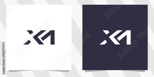 letter xa ax logo design vector