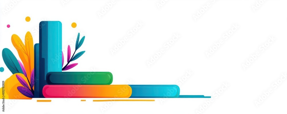 Fototapeta premium Element icon flat design side view, tech theme, cartoon drawing, colored pastel