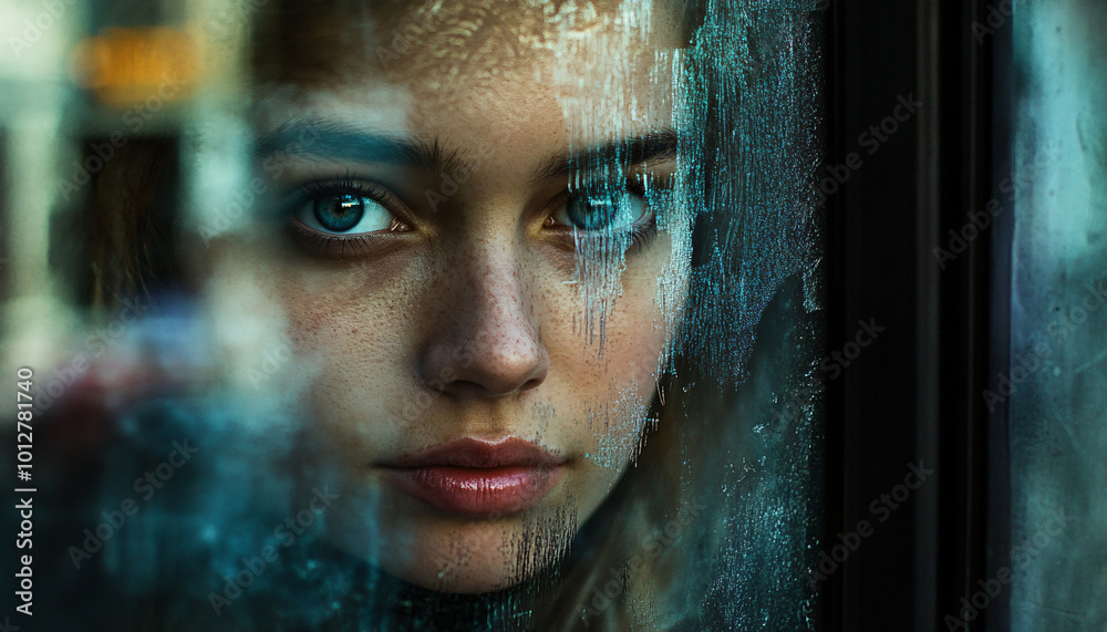 Use reflections in windows to create layered images of people, where both their face and the outside scene interact in the frame Use reflections in windows to create layered images of people, where both their face and the outside scene interact in the frame