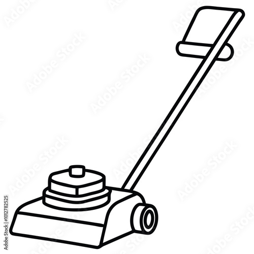 Brush Cutter vector line art.